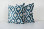 İpek Ikat Kadife Kırlent Kılıfı 2'li Set 58 x 58 cm
