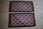 Vintage Kilim Yastık Halı 2'li Set 55 x 105 cm