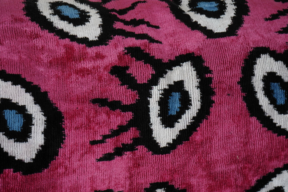 İpek Ikat Kadife Kırlent Kılıfı 2'li Set 40 x 120 cm
