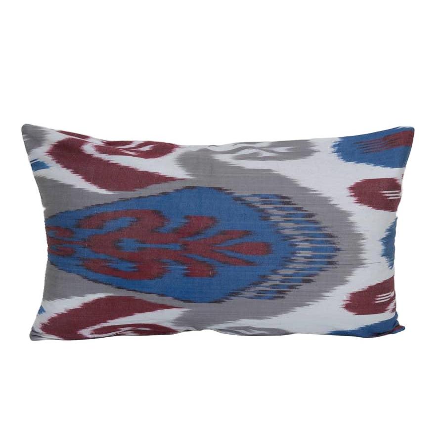 İpek Ikat Kadife Kırlent Kılıfı 30 x 55 cm