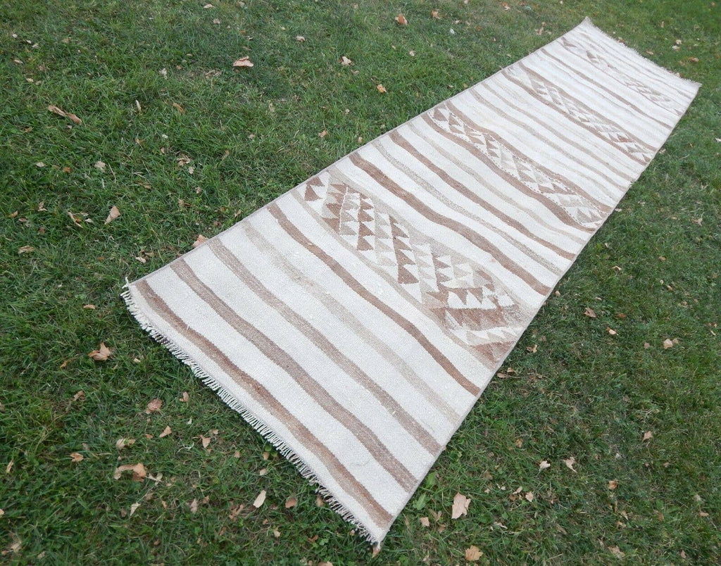 Vintage Herki Kilim Yolluk 84 x 337 cm