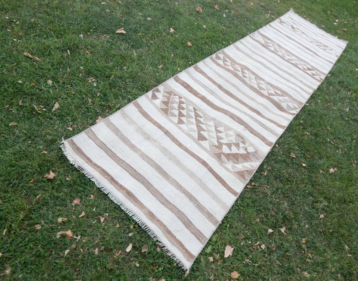 Vintage Herki Kilim Yolluk 84 x 337 cm