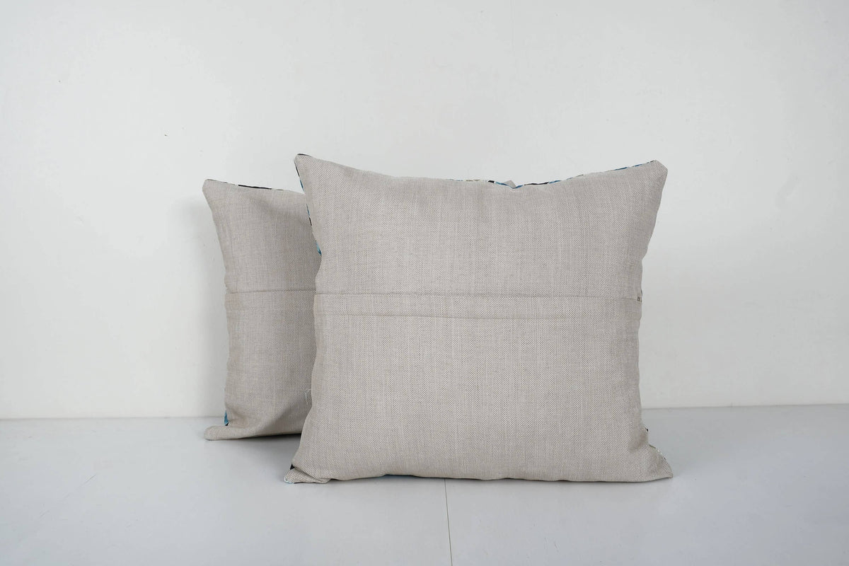 Özbek Baskılı Kırlent Kılıfı 2'li Set 45 x 49 cm