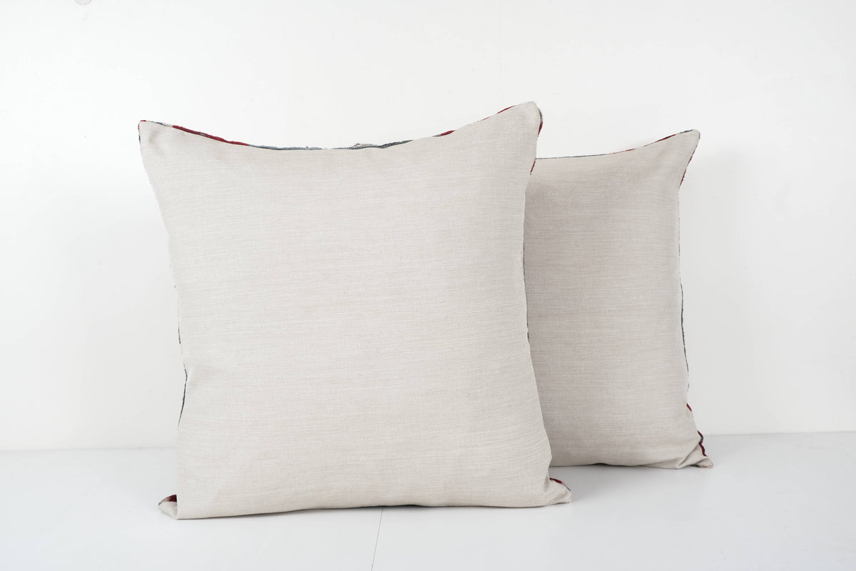 İpek Ikat Kadife Kırlent Kılıfı 2'li Set 60 x 60 cm