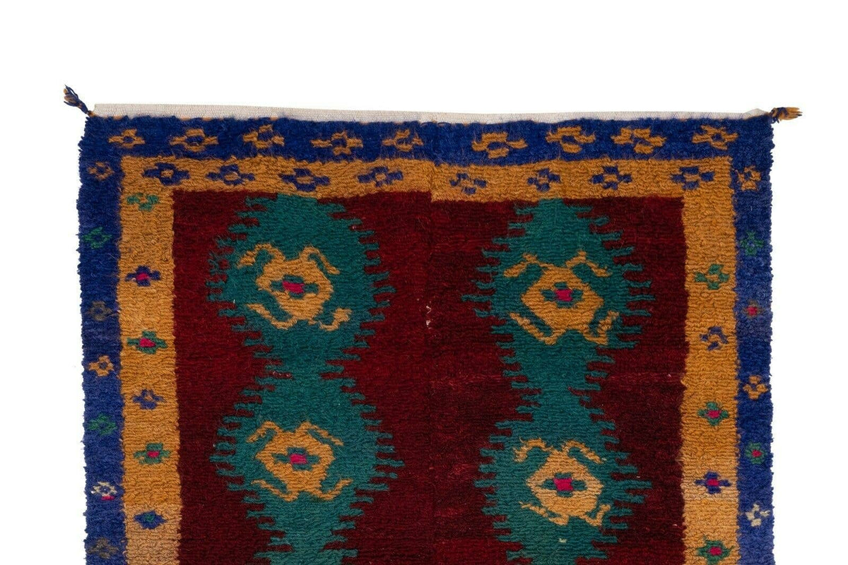 Vintage Türk Tulu Halı 110 x 132 cm
