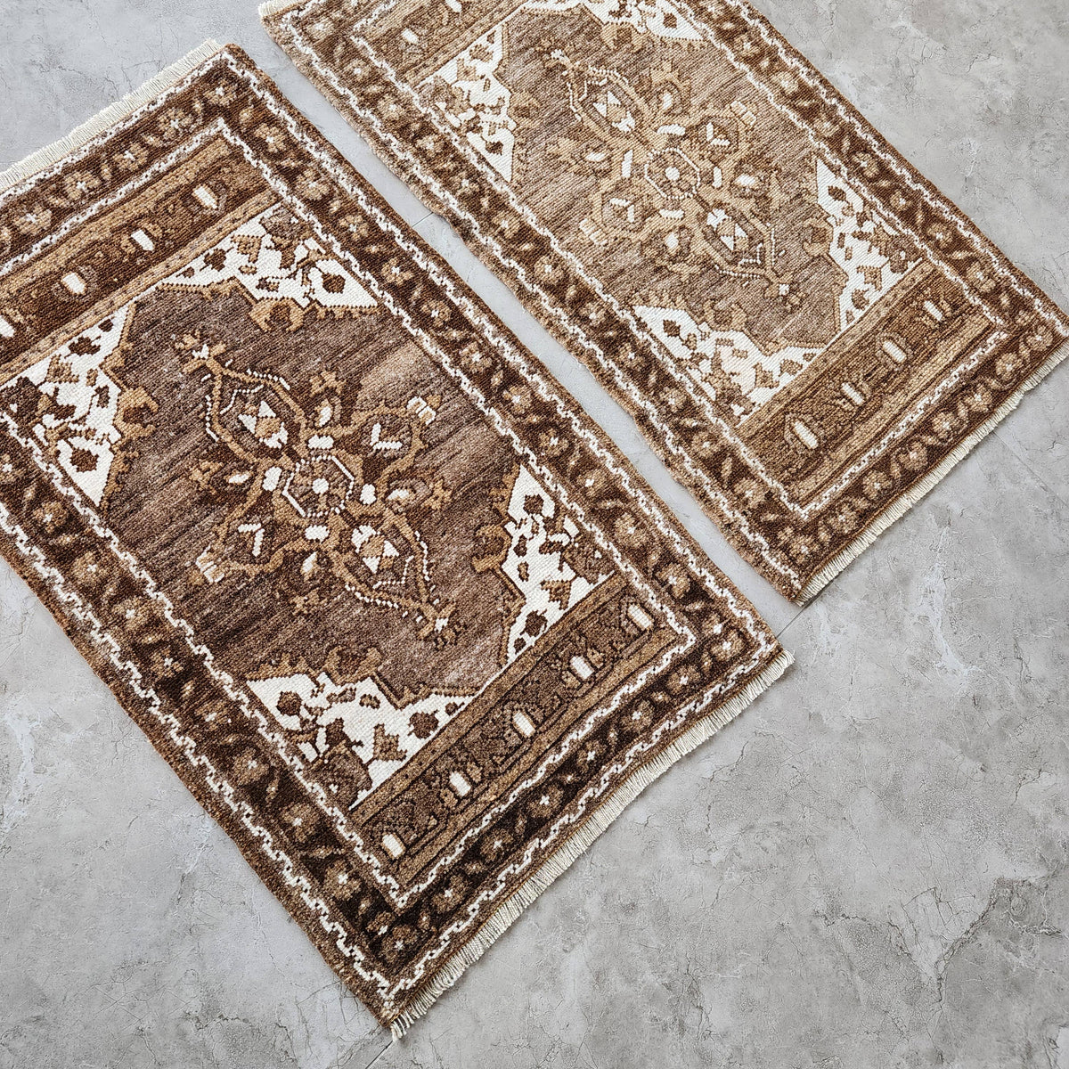 Vintage Türk Yastık Halı 2'li Set 53 x 90 cm