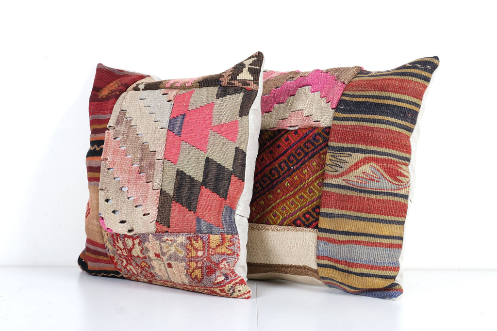 Patchwork Kırlent Kılıfı 2'li Set 48 x 48 cm