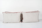 Balık Desenli İpek Ikat Kadife Kırlent Kılıfı 3'li Set 40 x 122 cm