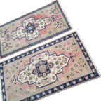 Vintage Türk Yastık Halı 2'li Set 55 x 98 cm