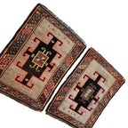 Vintage Uşak Yastık Halı 2'li Set 56 x 79 cm