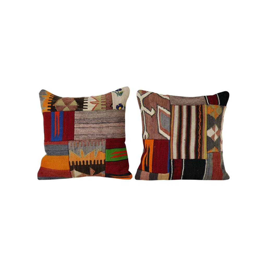 Patchwork Kırlent Kılıfı 2'li Set 50 x 50 cm