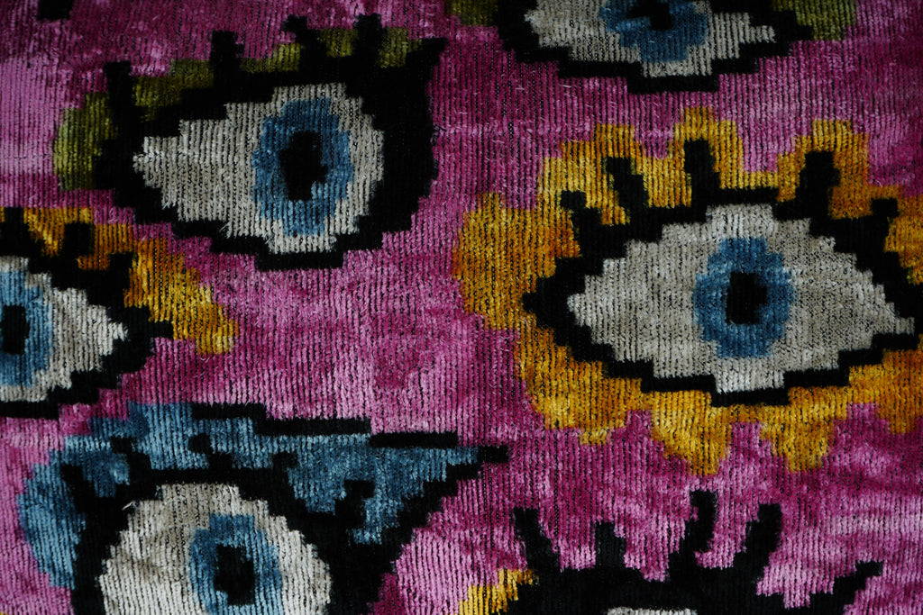 İpek Ikat Kadife Kırlent Kılıfı 2'li Set 40 x 60 cm