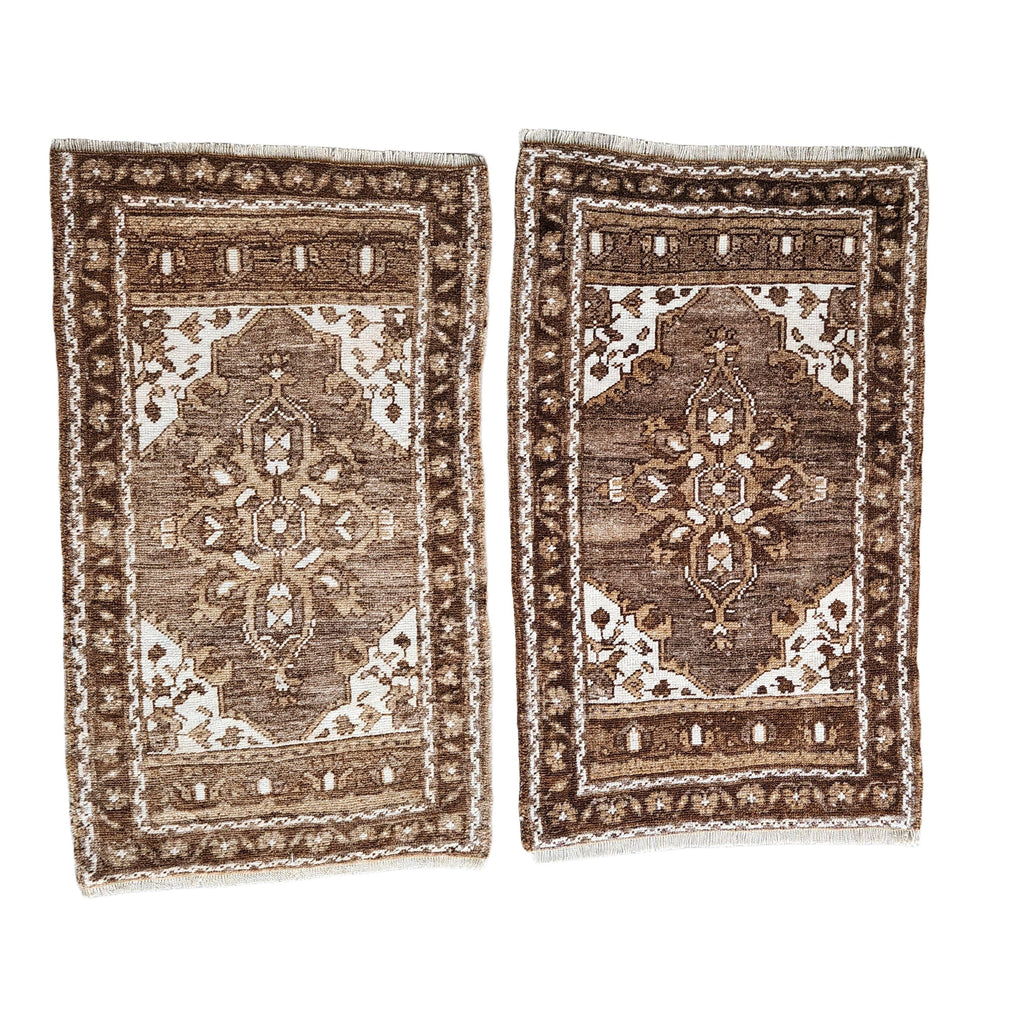 Vintage Türk Yastık Halı 2'li Set 53 x 90 cm