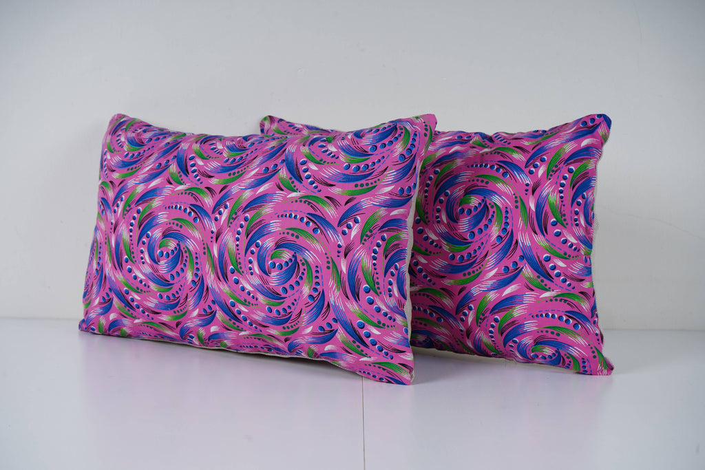 Özbek Baskılı Kırlent Kılıfı 2'li Set 28 x 47 cm