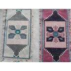 Vintage Uşak Yastık Halı 2'li Set 49 x 89 cm