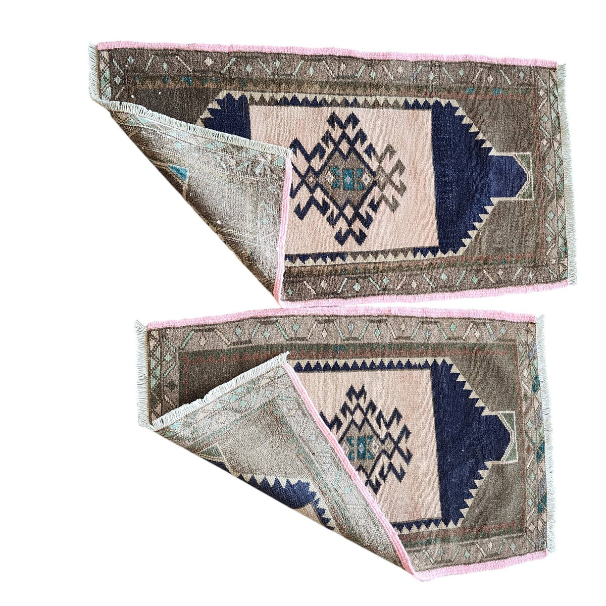 Vintage Uşak Yastık Halı 2'li Set 54 x 82 cm
