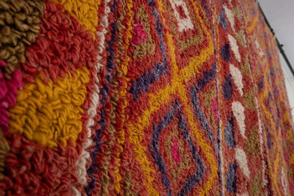 Vintage Türk Damalı Tulu Halı 116 x 162 cm