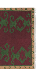 Vintage Türk Damalı Tulu Halı 121 x 156 cm