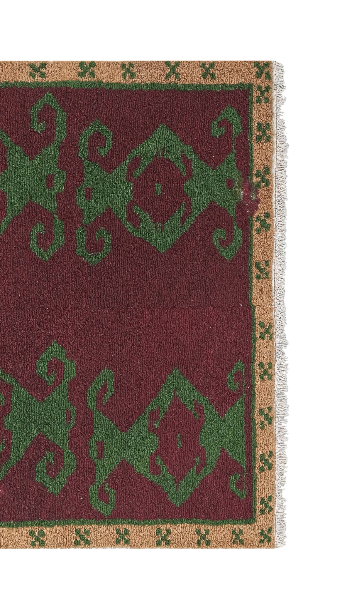 Vintage Türk Damalı Tulu Halı 121 x 156 cm