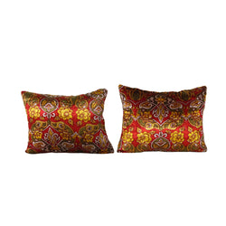 İpek Ikat Kadife Kırlent Kılıfı 2'li Set 45 x 55 cm