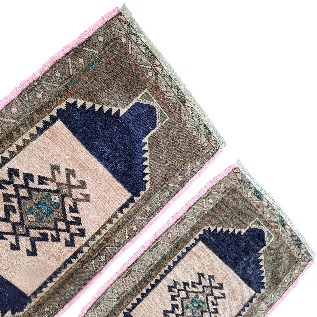 Vintage Uşak Yastık Halı 2'li Set 54 x 82 cm