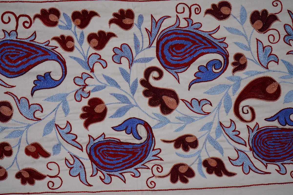 El İşlemesi Suzani Duvar Örtüsü 51 x 185 cm