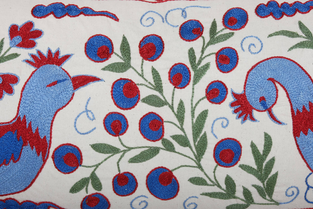 Ördek Desenli Suzani Kırlent Kılıfı 45 x 92 cm