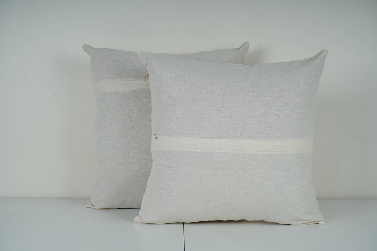 Kaplumbağa Desenli Suzani Kırlent Kılıfı 2'li Set 50 x 50 cm
