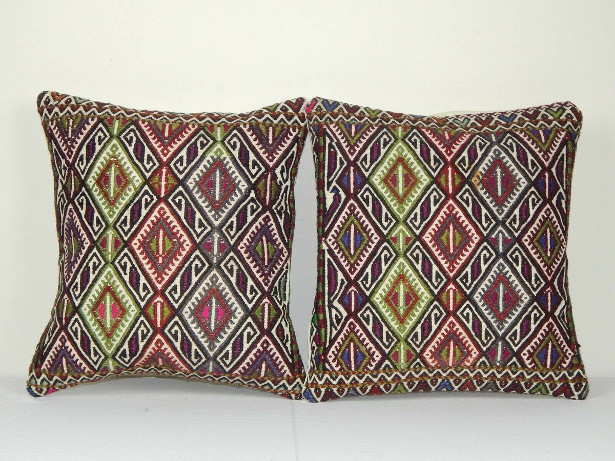 Kilim Kırlent Kılıfı 2'li Set 40 x 40 cm