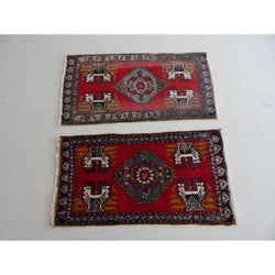 Vintage Türk Yastık Halı 2'li Set 53 x 104 cm