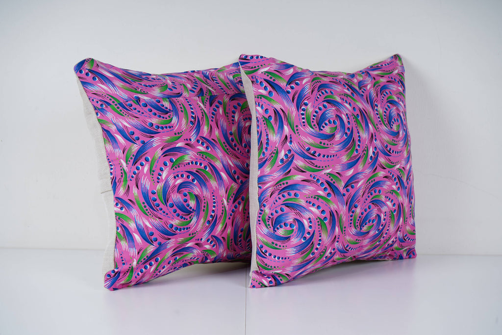 Özbek Baskılı Kırlent Kılıfı 2'li Set 40 x 40 cm