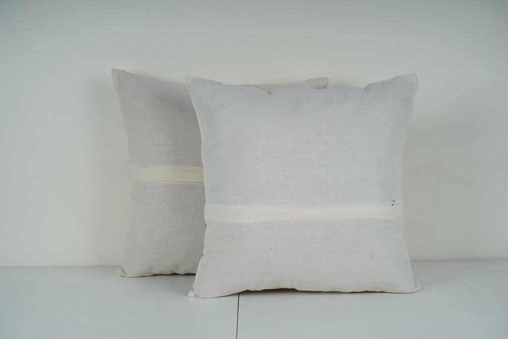 Tavşan Desenli Suzani Kırlent Kılıfı 2'li Set 47 x 47 cm