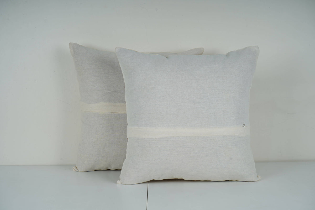 Tavşan Desenli Suzani Kırlent Kılıfı 2'li Set 47 x 47 cm