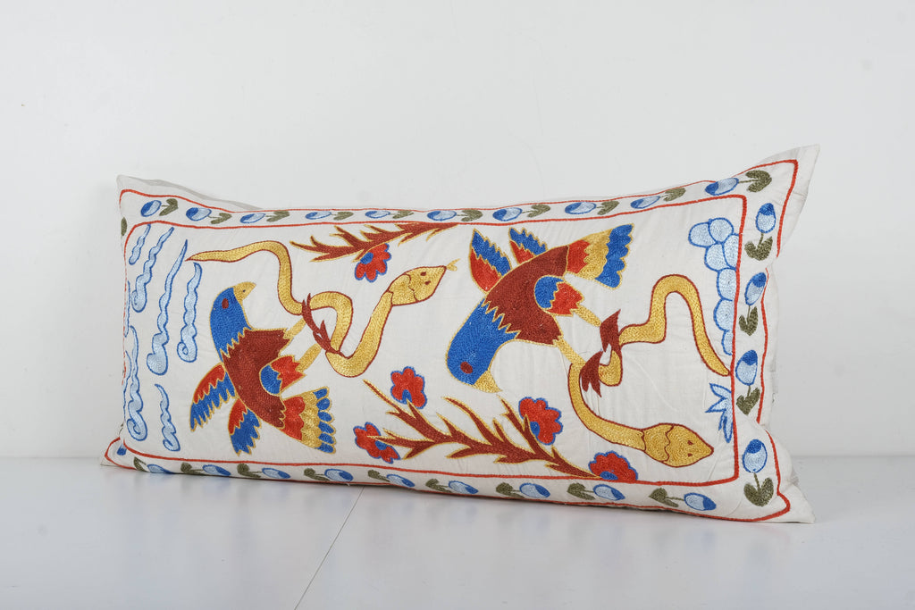 Yılan Desenli Suzani Kırlent Kılıfı 45 x 92 cm