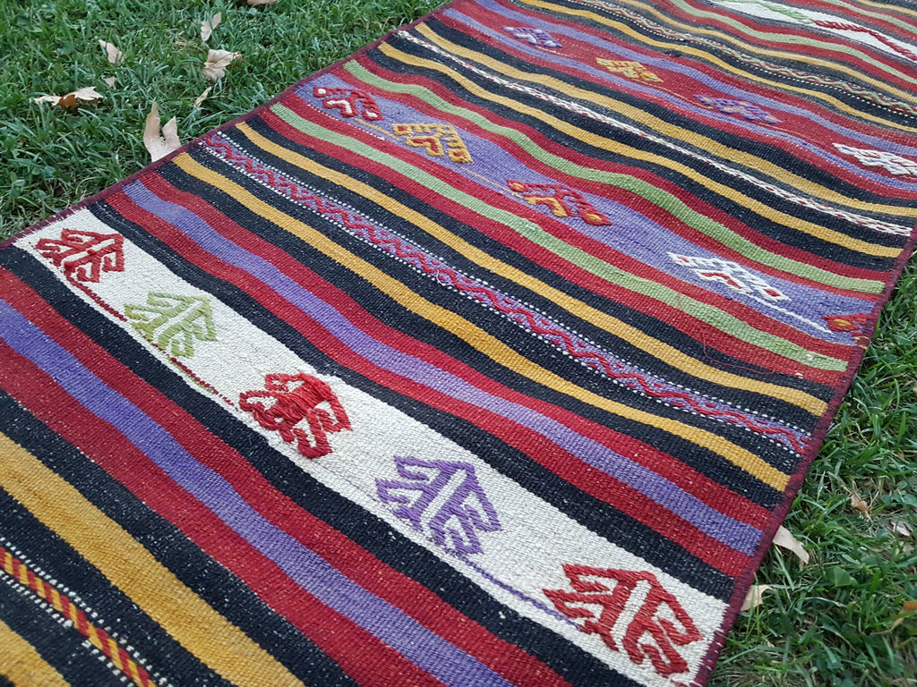 Vintage Kilim Yolluk 63 x 637 cm