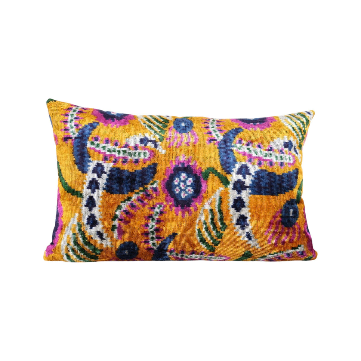 İpek Ikat Kadife Kırlent Kılıfı 40 x 60 cm