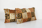 İpek Ikat Kadife Kırlent Kılıfı 2'li Set 37 x 63 cm