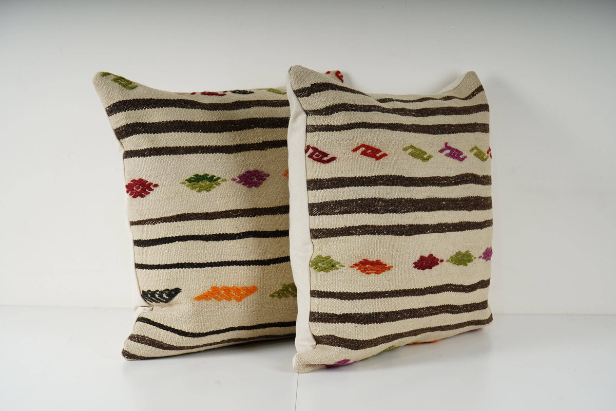 Kilim Kırlent Kılıfı 2'li Set 60 x 60 cm