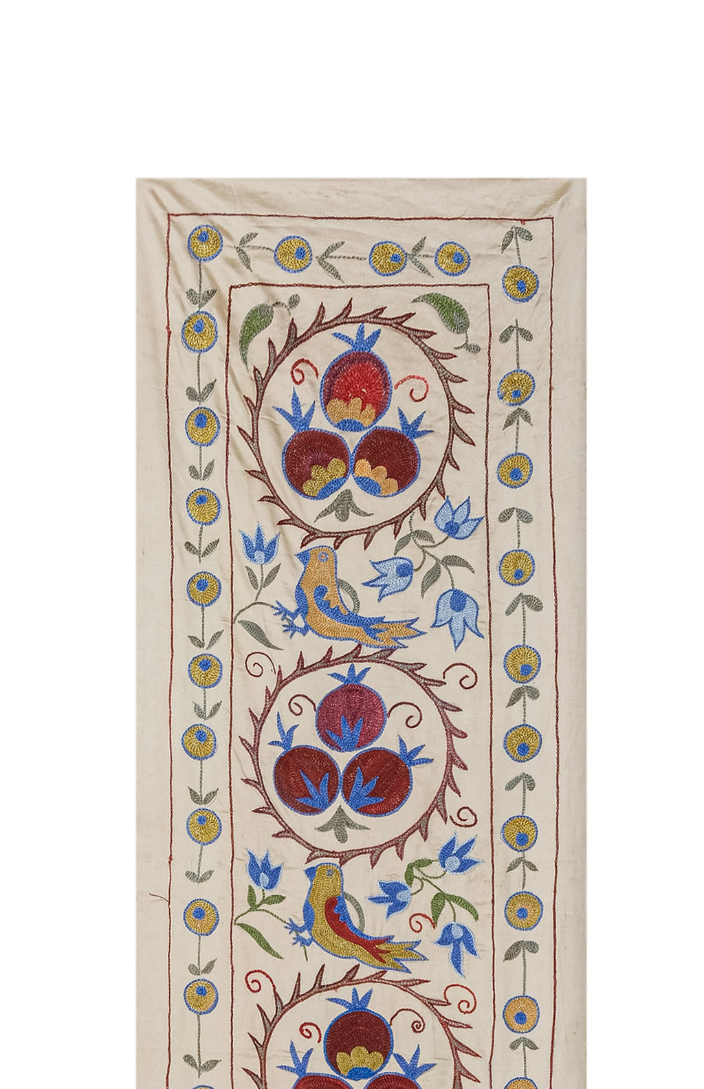 Kuş Desenli Suzani Yolluk 54 x 187 cm