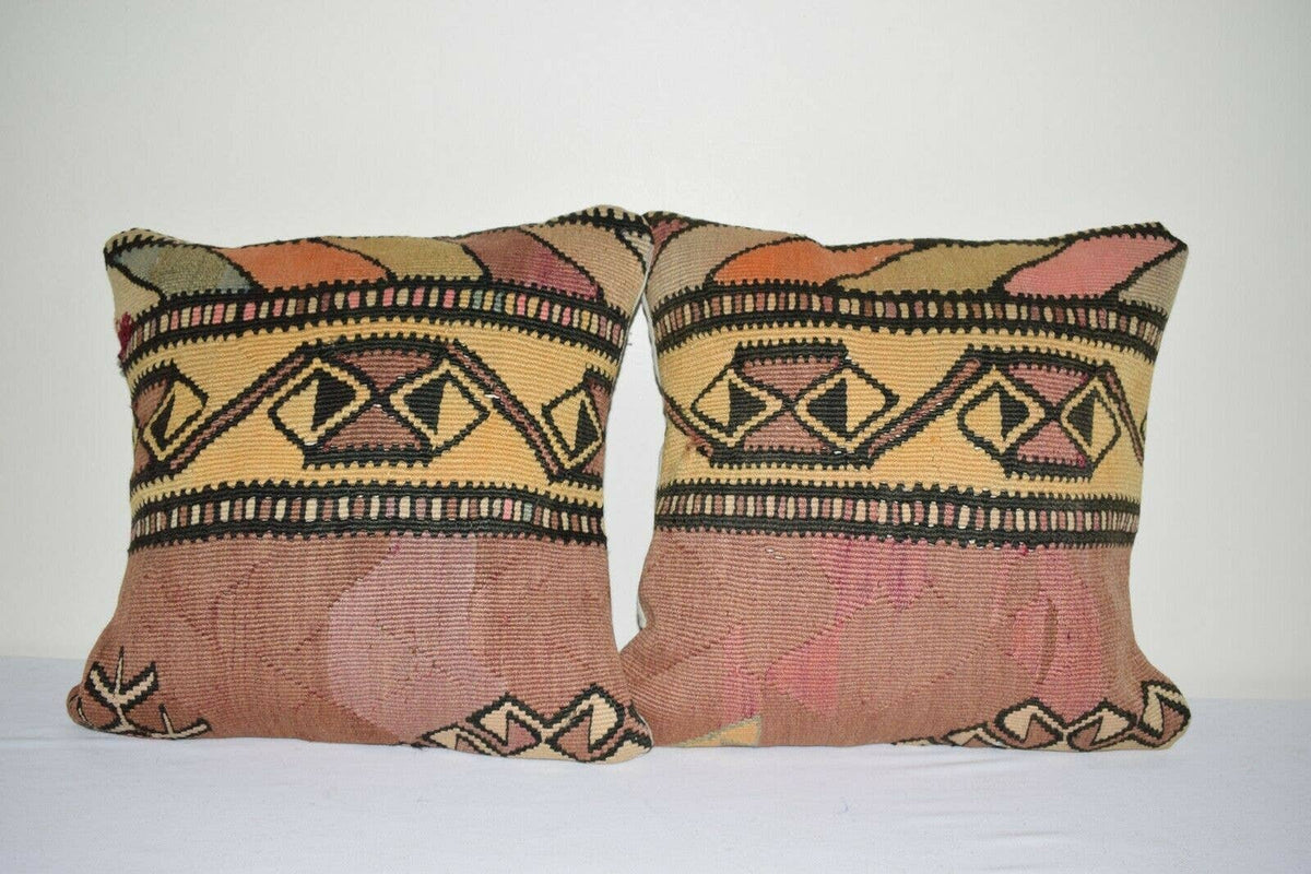 Kilim Kırlent Kılıfı 2'li Set 40 x 40 cm