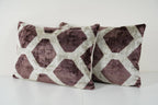 İpek Ikat Kadife Kırlent Kılıfı 2'li Set 40 x 60 cm