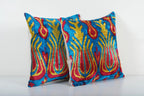 İpek Ikat Kadife Kırlent Kılıfı 51 x 51 cm
