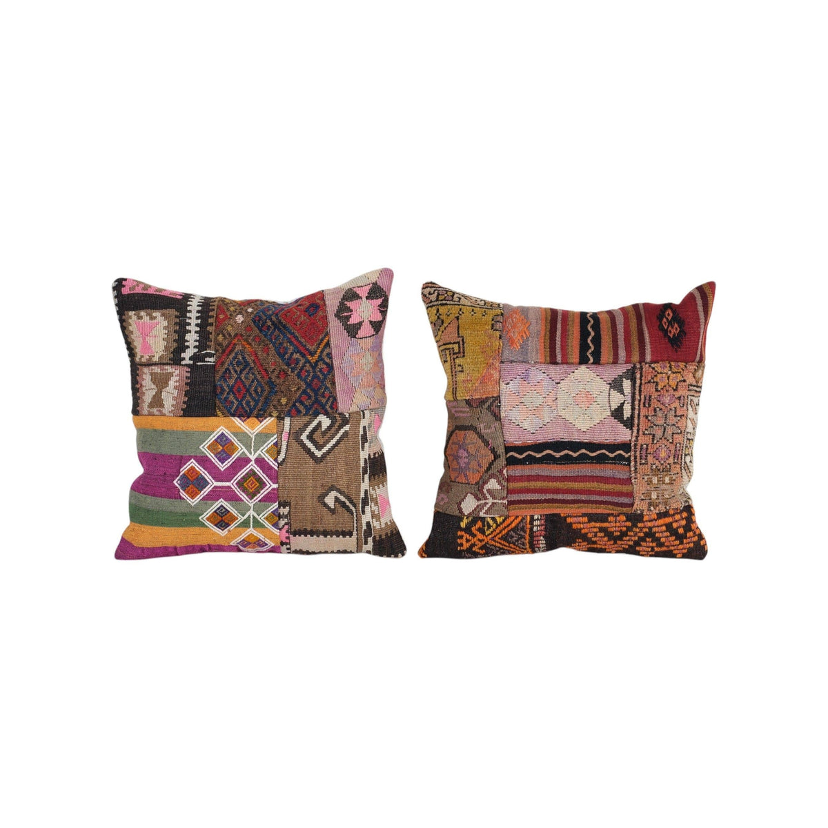 Patchwork Kırlent Kılıfı 2'li Set 50 x 50 cm