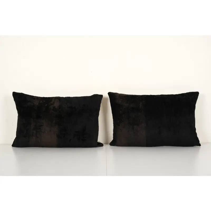 İpek Ikat Kadife Kırlent Kılıfı 2'li Set 40 x 60 cm