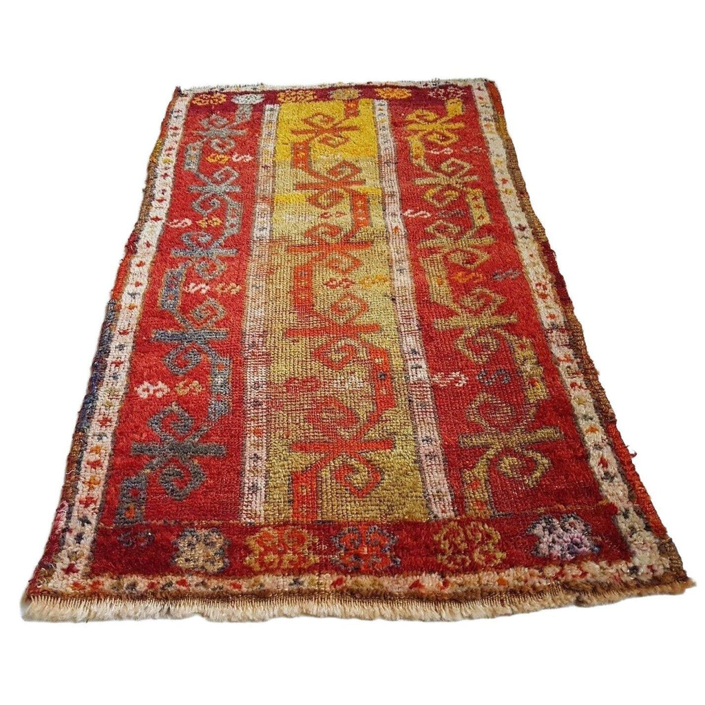 Vintage Anadolu Yastık Halı 55 x 94 cm