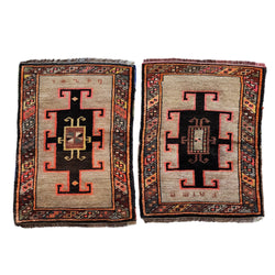 Vintage Uşak Yastık Halı 2'li Set 57 x 78 cm
