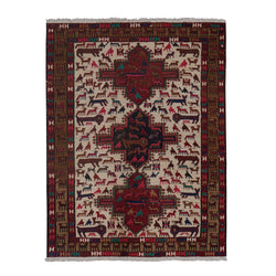 Vintage Sumak Kilim 108 x 143 cm