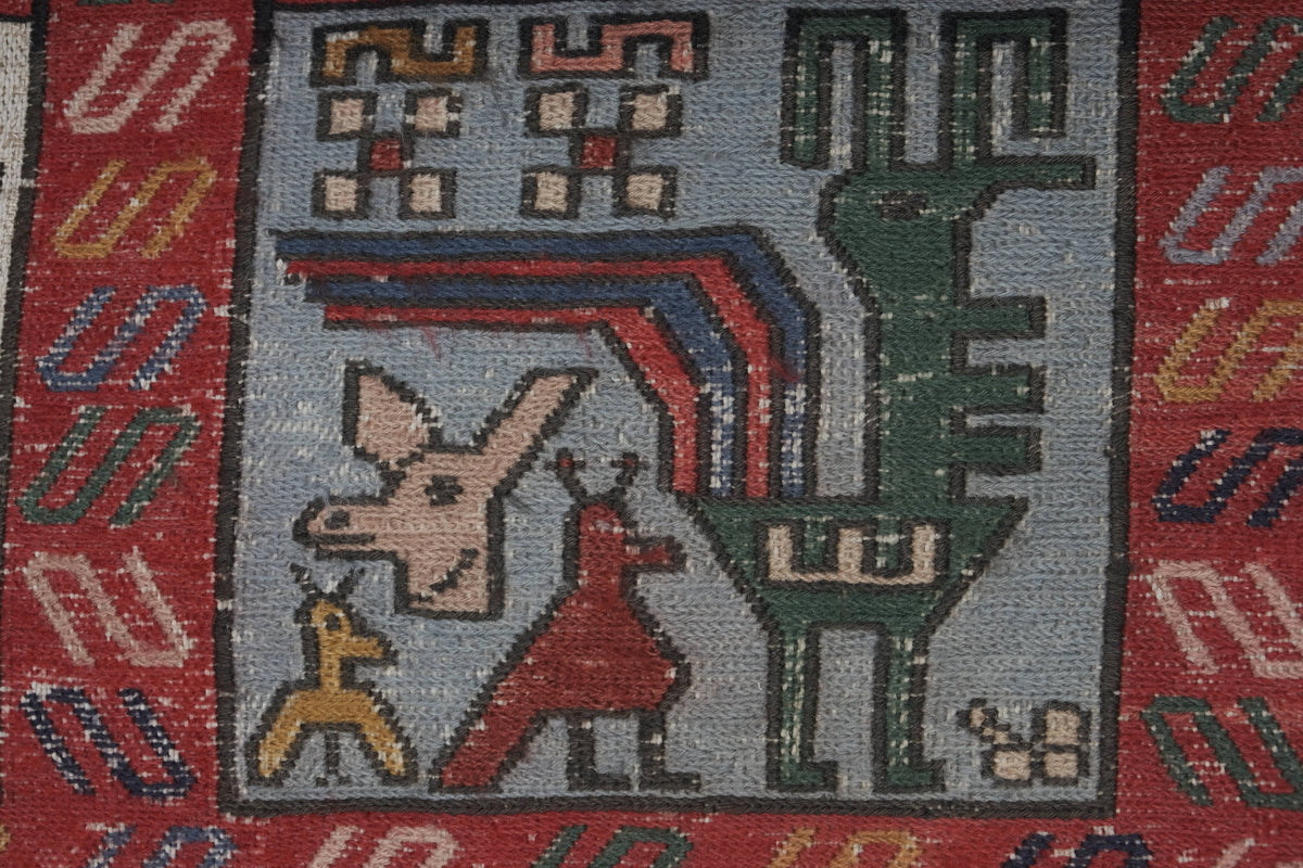 Vintage Türk Sumak Halı 120 x 185 cm
