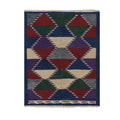 Vintage Türk Damalı Tulu Halı 109 x 136 cm