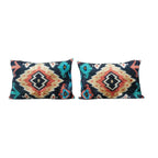 İpek Ikat Kadife Kırlent Kılıfı 40 x 60 cm